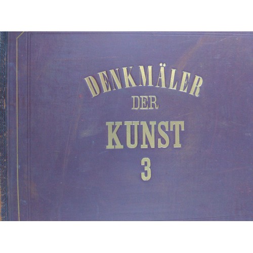 27 - Antique illustrated books in poor condition including Denkmaler Der Kunst vol 1 - 3, plus The art of... 