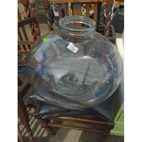 534 - glass carboy H29cm 