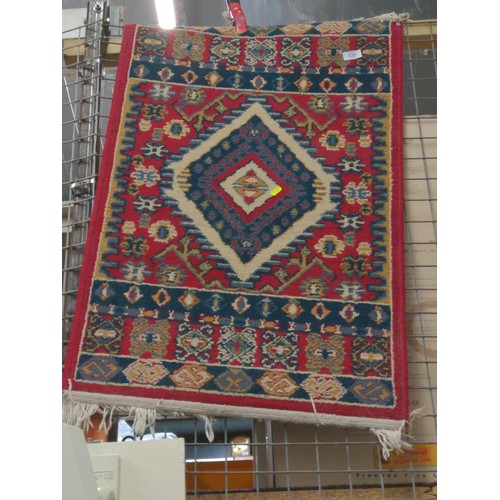 109 - Tepete rug with central geometric pattern. 60cm x 100cm