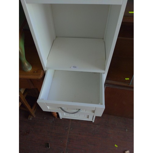 900 - Single drawer single door tall slim bathroom type unit W38 x D31 x H178cm