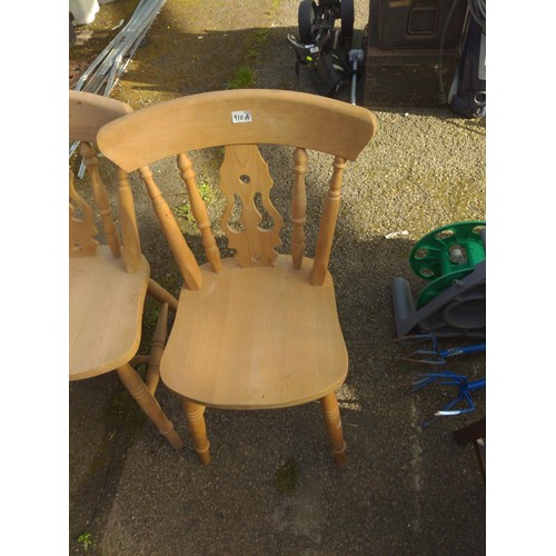 910A - Set of four beech kitchen chairs, one AF