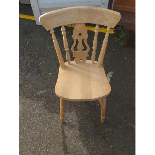 910A - Set of four beech kitchen chairs, one AF