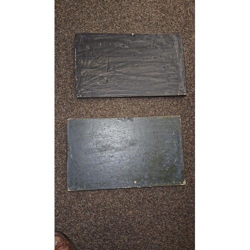 51A - Two bronzed plaster reliefs of battle scenes. 41cm x 25cm