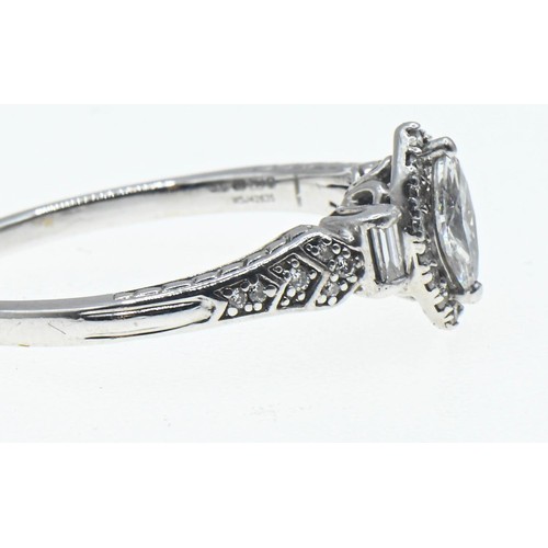 228 - Emmy London 18ct white gold and diamond cluster ring, size S, gross weight 3.8 grams