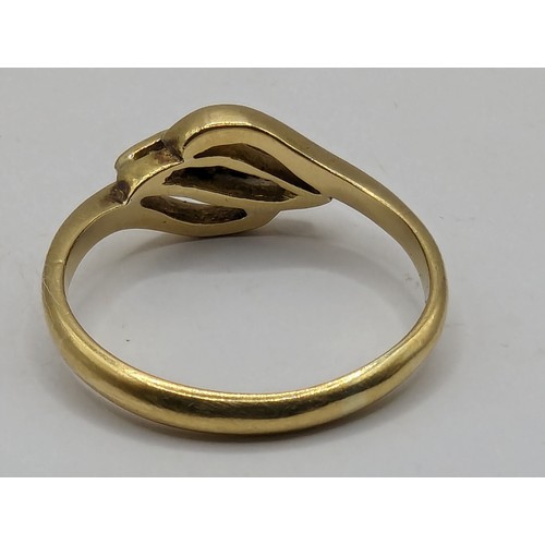 235 - 18ct gold and diamond ring, size N, gross weight 2.83 grams