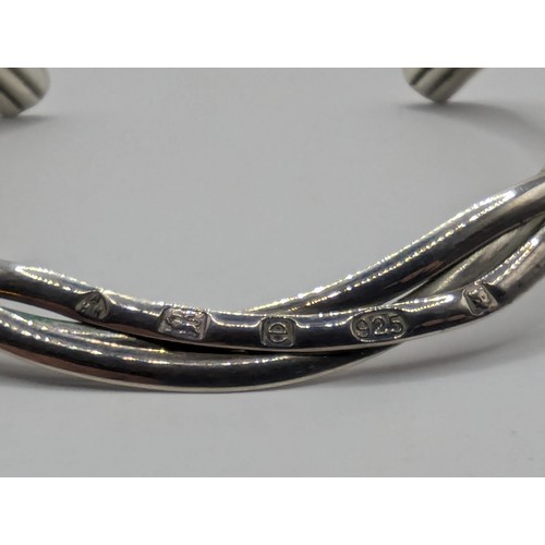255 - Silver woven collar necklace, hallmarked to front for&nbsp;A Haviland-Nye, London 2004, 44 grams... 
