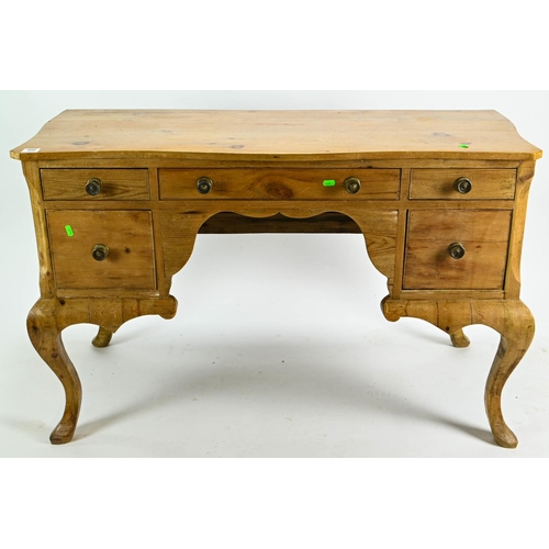 503 - Pine 5 drawer desk/dressing table 116cm by 60cm by 73cm