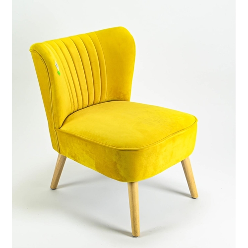 512 - Yellow upholstered bedroom chair