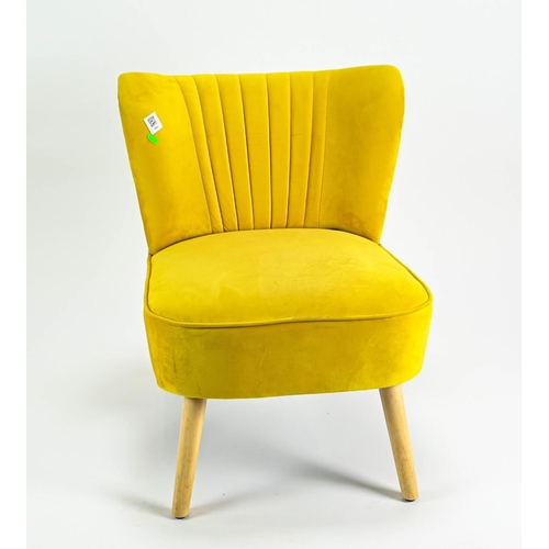 512 - Yellow upholstered bedroom chair