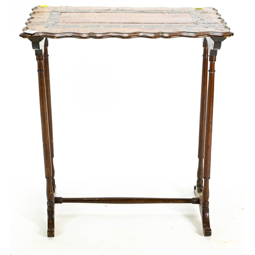 528 - Killarney occasional table with inlaid top 66cm by 39cm by 75cm