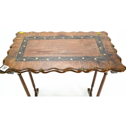 528 - Killarney occasional table with inlaid top 66cm by 39cm by 75cm