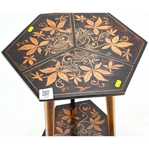 539 - Inlaid occasional table 38cm by 65cm