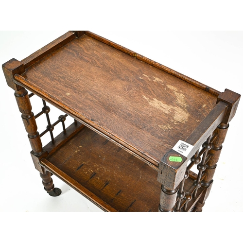 542 - Oak drinks trolley 55cm by 29cm by 65cm