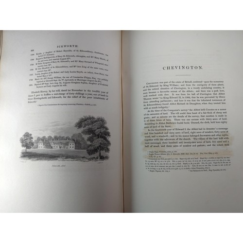 88 - C19 ICENI, Suffolk, Norfolk large leather bound book together with Sucklings Suffolk 1846 and Gage's... 