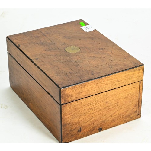 522 - Haberdashery box with threads and needles and pinking shears, 34cm by 26cm 17cm