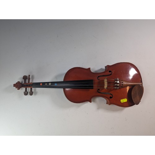 147 - Half-size Stentor violin with bow, strings and case