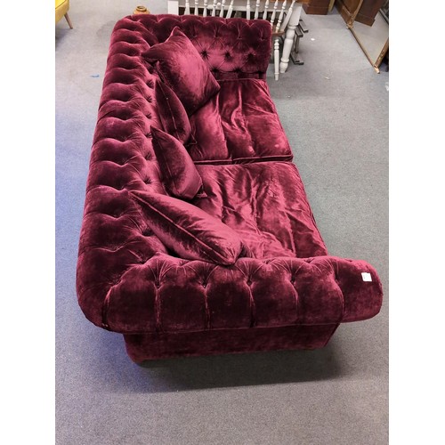 499 - Duresta Connaught sofa in Rembrandt velvet, alizarin crimson ( grade 9 fabric)Originally purchased f... 