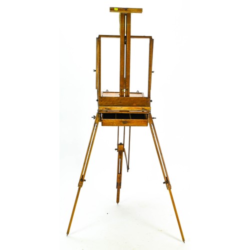 546 - Vintage French Artists field easel Boite Cheealet 