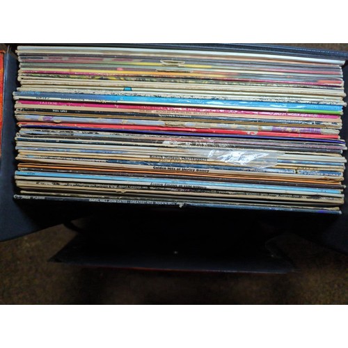 74 - 2 travel cases and indexing box full of assorted vinyl inc, Car Stevens, Beach Boys, Rod Stewart etc... 