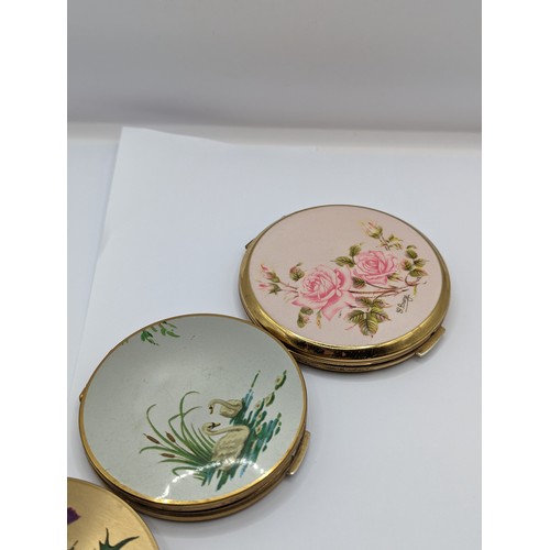 275 - Collection of four Stratton compacts and five Stratton pill boxes, together with two unmarked compac... 