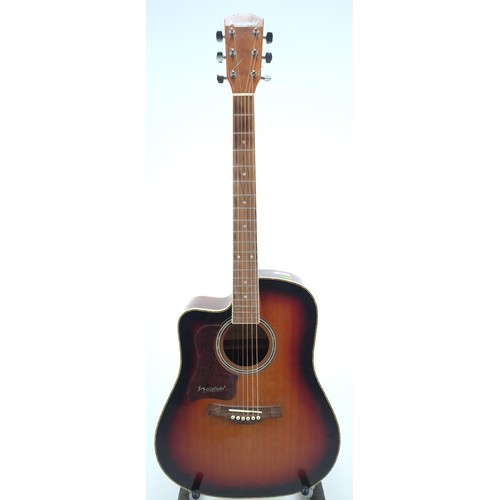 153 - Westfield acoustic left handed guitar, model B220CLSB