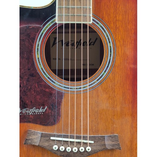 153 - Westfield acoustic left handed guitar, model B220CLSB