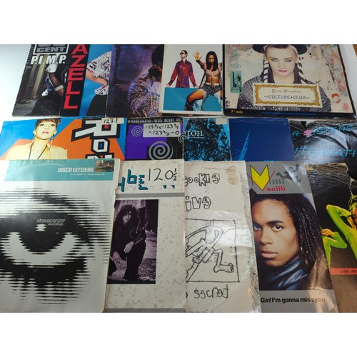 55 - 50+ vinyl 12inch single 1980s/1990s inc. U2 and Yazoo.