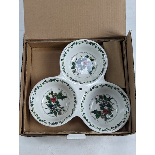 365A - Portmeirion inc boxed tribowl, dish and butter dish.