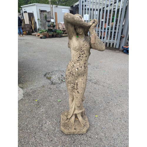 20 - Concrete statue of a lady, ht. 116cm