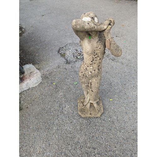 20 - Concrete statue of a lady, ht. 116cm