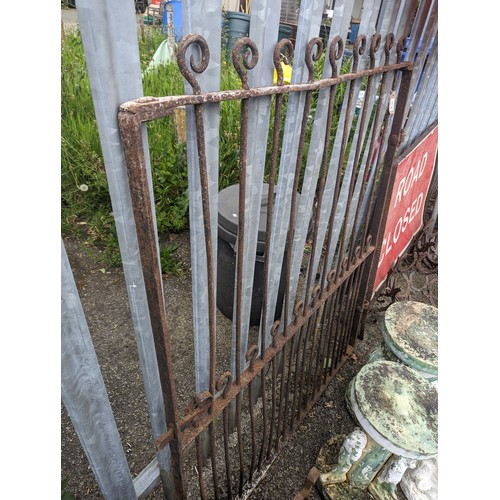 38 - Cast iron gate 122 x ht.144cm