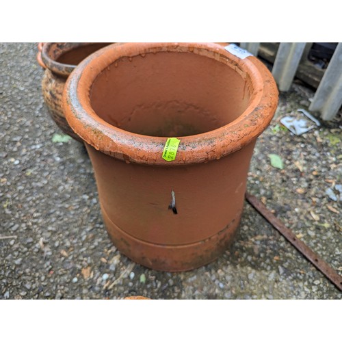 48 - Seven various terracotta planters, largest dia.27 x ht. 31cm