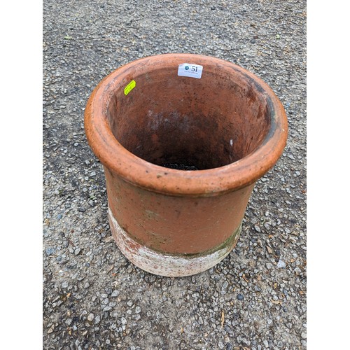 51 - Terracotta chimney cowl/rhubarb forcer dia. 27 x ht. 30cm