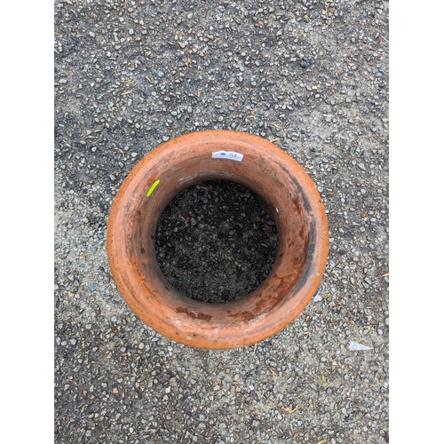 51 - Terracotta chimney cowl/rhubarb forcer dia. 27 x ht. 30cm