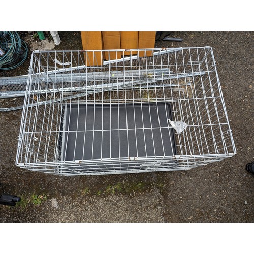 186A - Metal large dog crate 