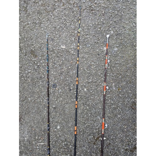 110 - Three sea fishing rods