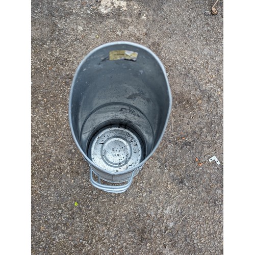 91 - Galvanized coal scuttle 