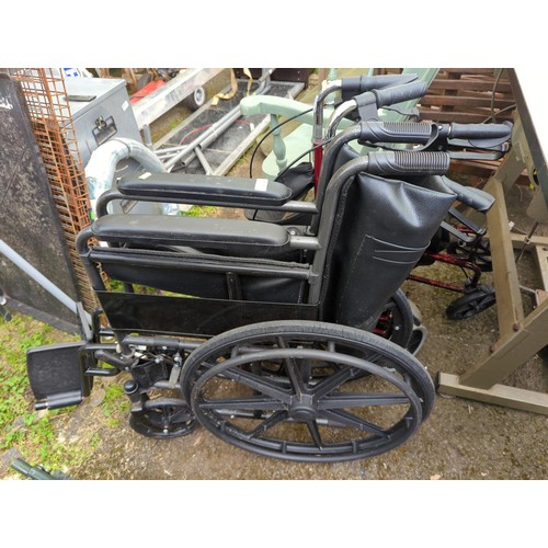 189 - Black folding wheelchair