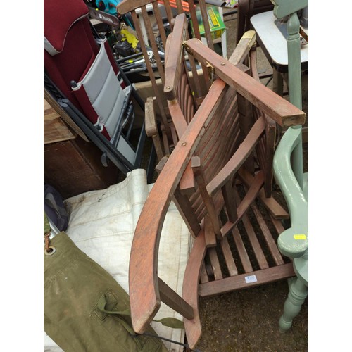 192 - Two teak steamer chairs