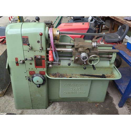 207 - Colchester chipmaster industrial metal working lathe with accessories Colchester Chipmaster. Has rep... 