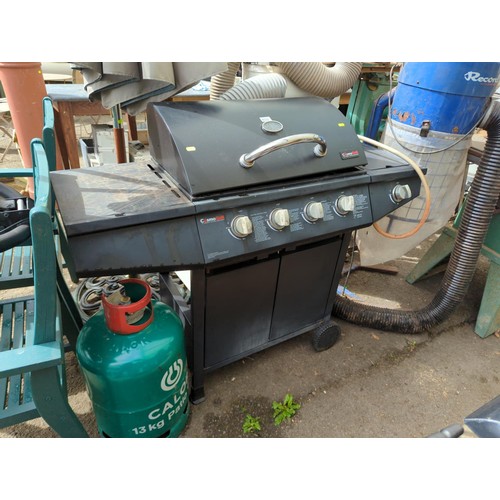 210 - Cosmo grill bbq with side burner and 13kg gas bottle (content unknown)