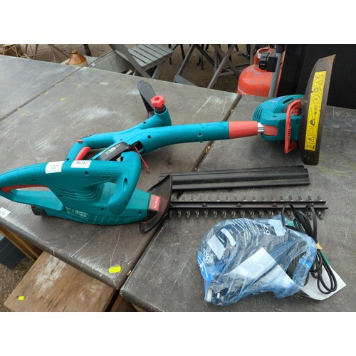 242 - Bosch strimmer art26LI + Bosch easy hedge cut 12-350 both with batteries and chargers