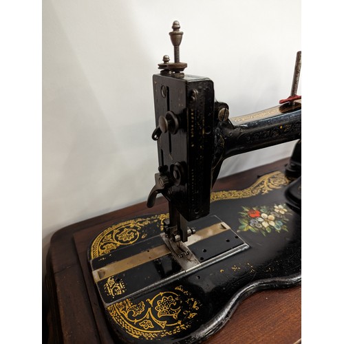 733 - Bradbury company limited manual sewing machine. box  45cm by 25cm by 25cm