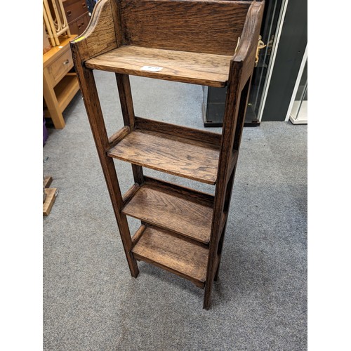 711 - Small oak bookcase 33cm by 15cm by 94cm