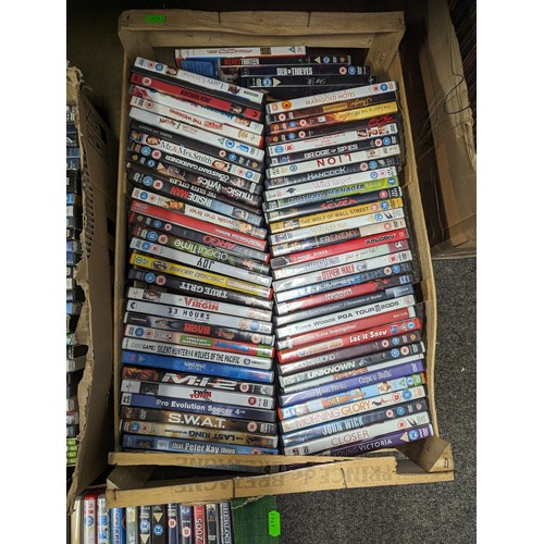 762 - collection of DVDS over 3 boxes 