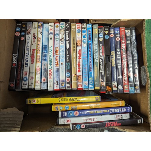 762 - collection of DVDS over 3 boxes 