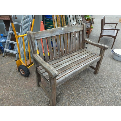 53 - Wooden garden bench L124cm