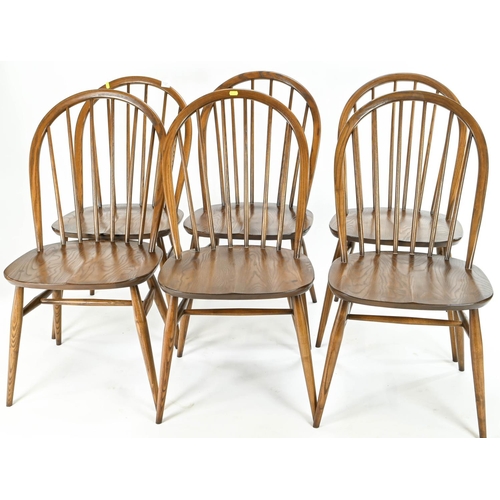 2 - Set of 6 Ercol Windsor chairs, model 370, in golden dawn finish.