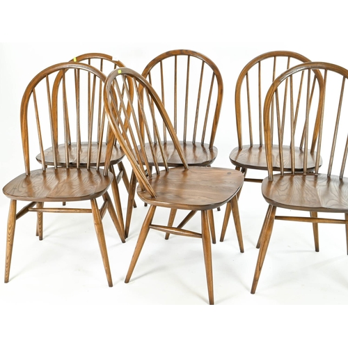 2 - Set of 6 Ercol Windsor chairs, model 370, in golden dawn finish.