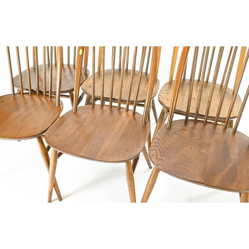 11 - Six Ercol Quaker chairs, model 365, in golden dawn finish